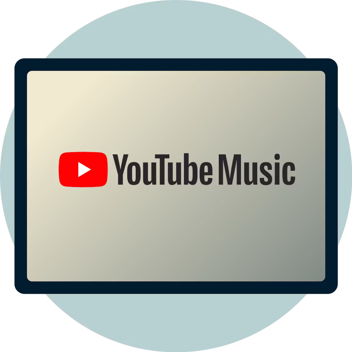 Logo YouTube Music sur un &eacute;cran.