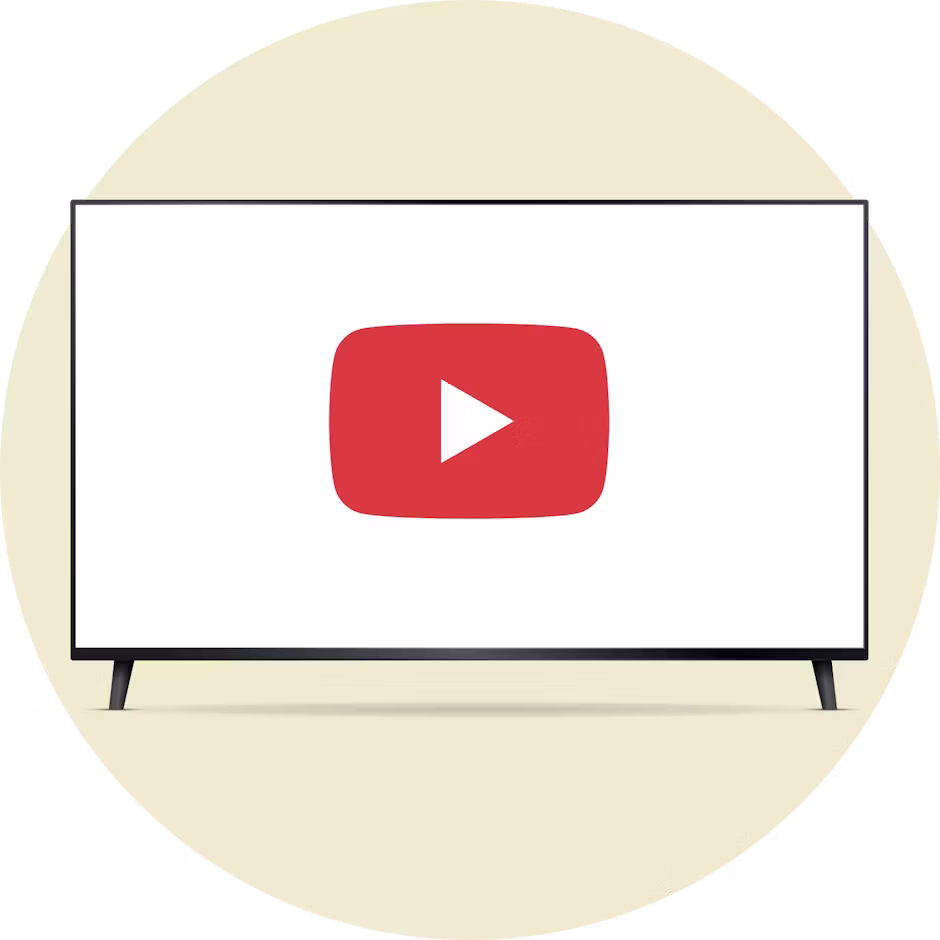 Logo de YouTube TV sur un &eacute;cran.